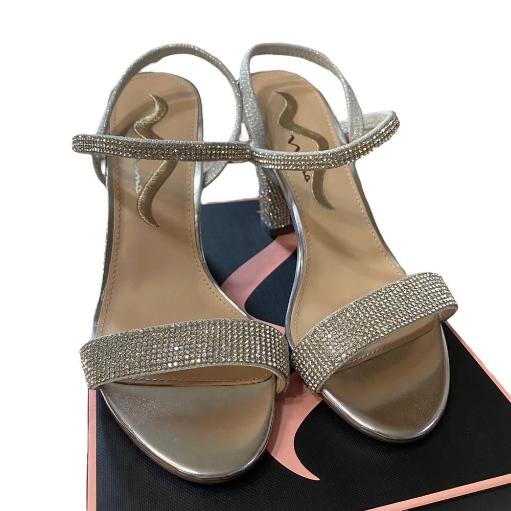 Womens Shoes NINA Ankle Strap Sequin Rhinestone Dress Party Glitter Size 6 M NEW - Picture 12 of 13